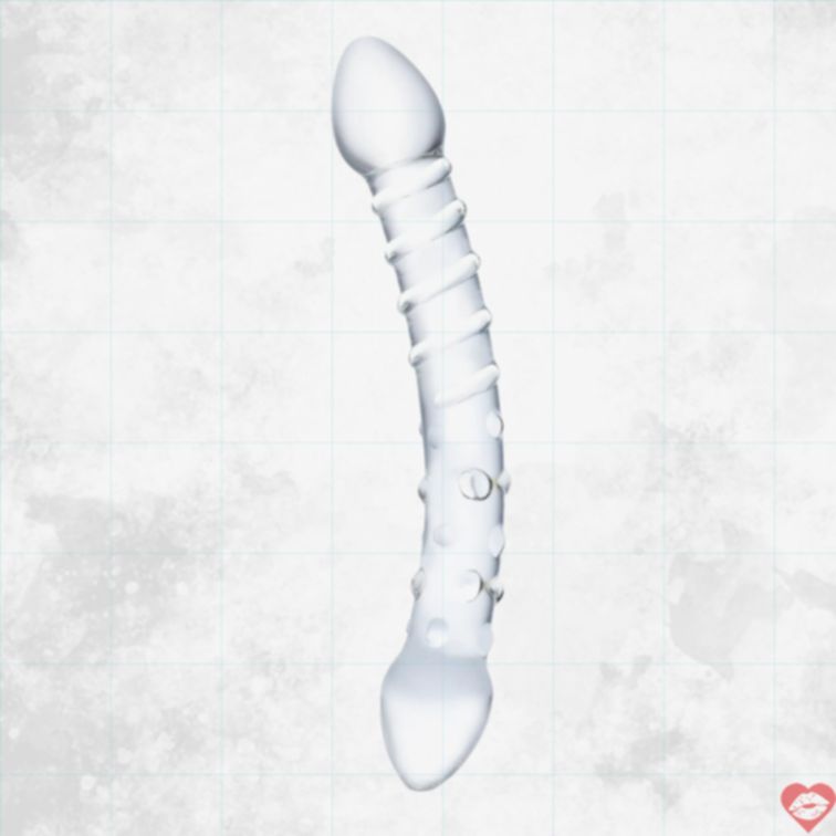 Glas Double Trouble Dildo Kính Song G-spot Đôi Đỉnh 