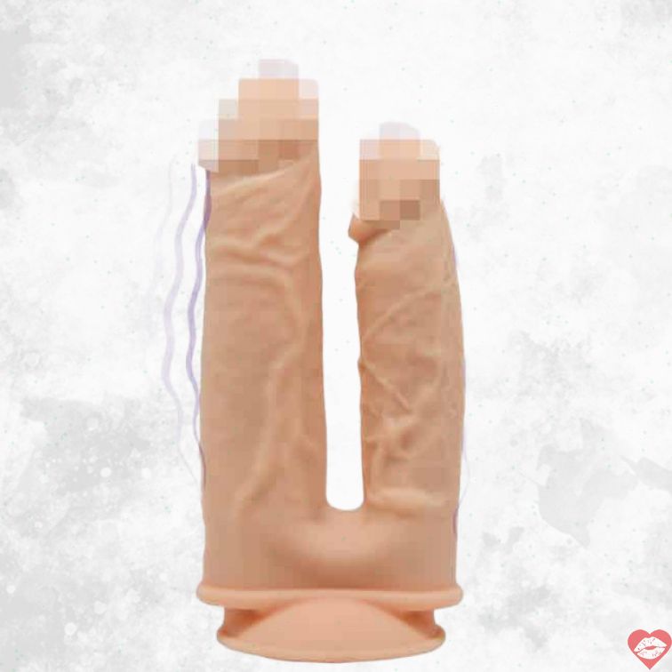 Dildo Đôi SilexD Vibro 19.5cm Da Thực Rung Mạnh 