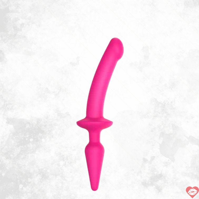 Strap-On 2in1 Fake S Hồng Switch Plug Mông Đa Năng 