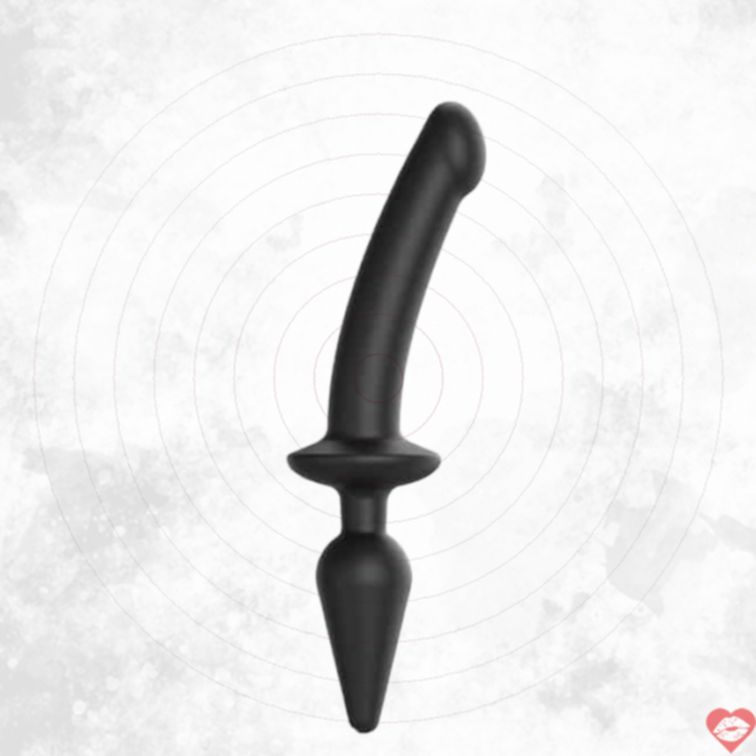 Fallo Plug 2in1 Strapon L Đen 30cm Đa Năng Khoái Lạc 