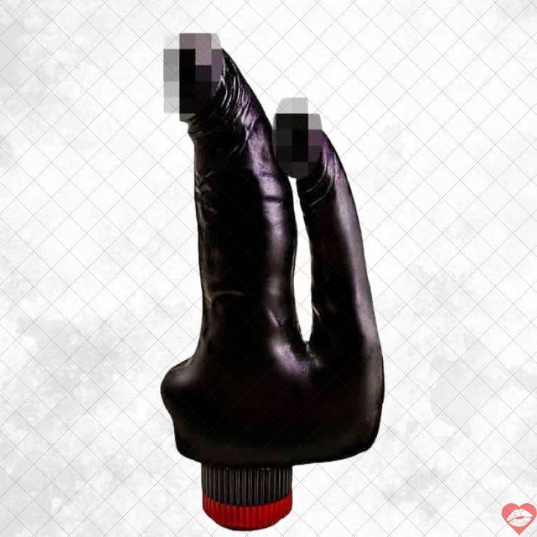 Vibe LoveToy Double Penetration Đen 17cm Kép Thăng Hoa 
