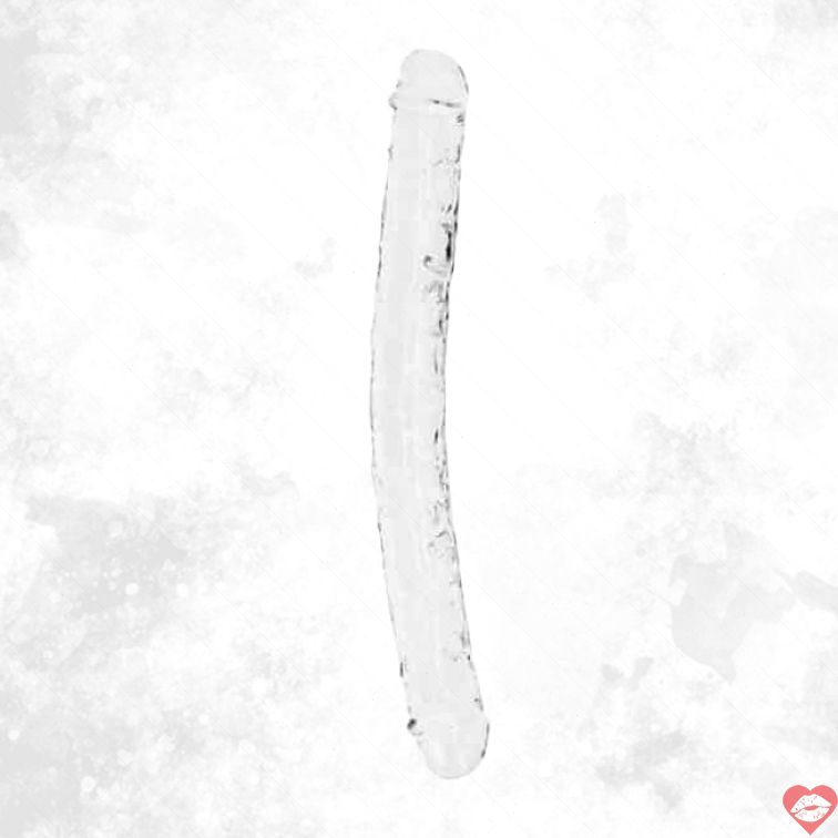 Siêu Dương Vật Đôi 34cm Trong Suốt TPE Dẻo Dai Thăng Hoa 