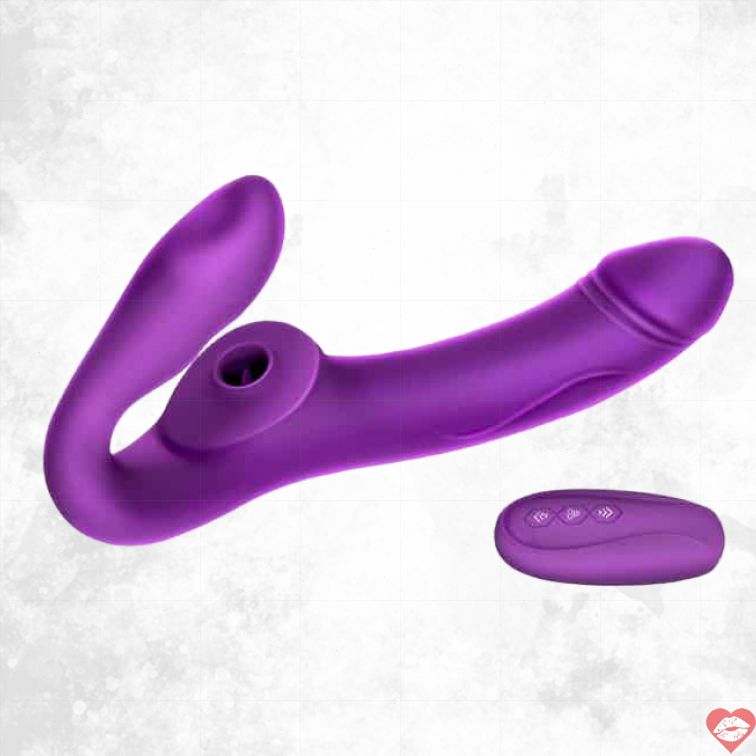 Erocome Cancri Strapon Tím Remote Rung Đôi Đỉnh Cao 