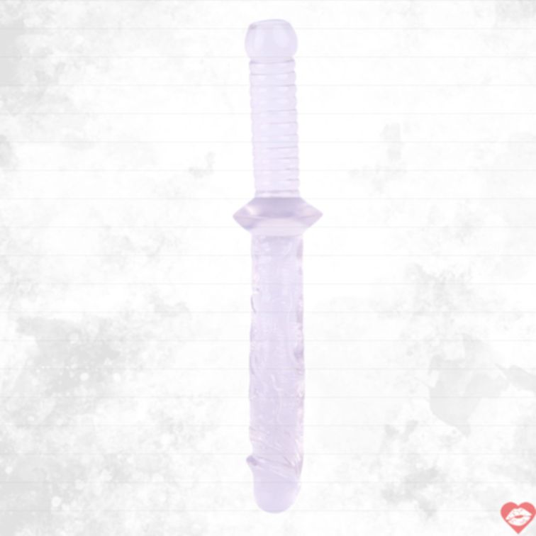 Dildo cầm tay 12 inch trong suốt gân thật đỉnh cao 