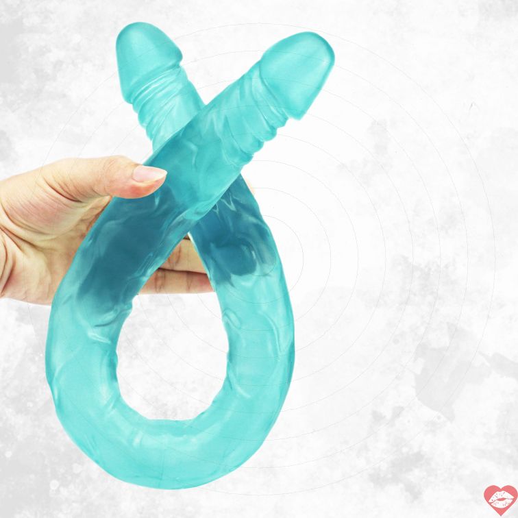 22 Inch Green Double Dildo PVC Thực Tế Chống Nước 