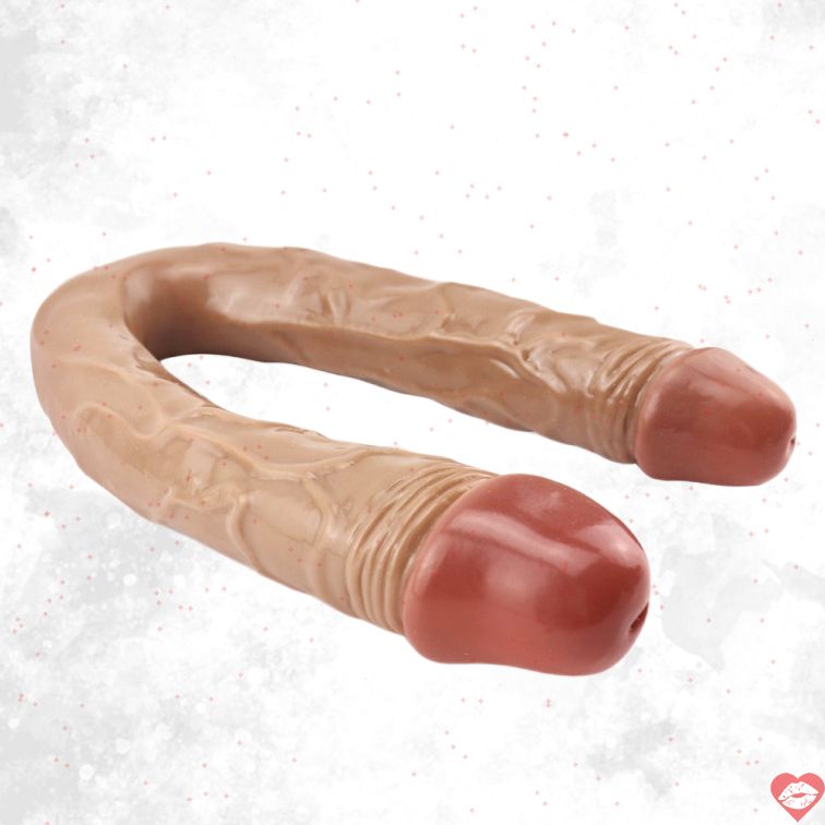 Dildo Đôi 42cm PVC Da Thực Siêu Dài Phê Phái 
