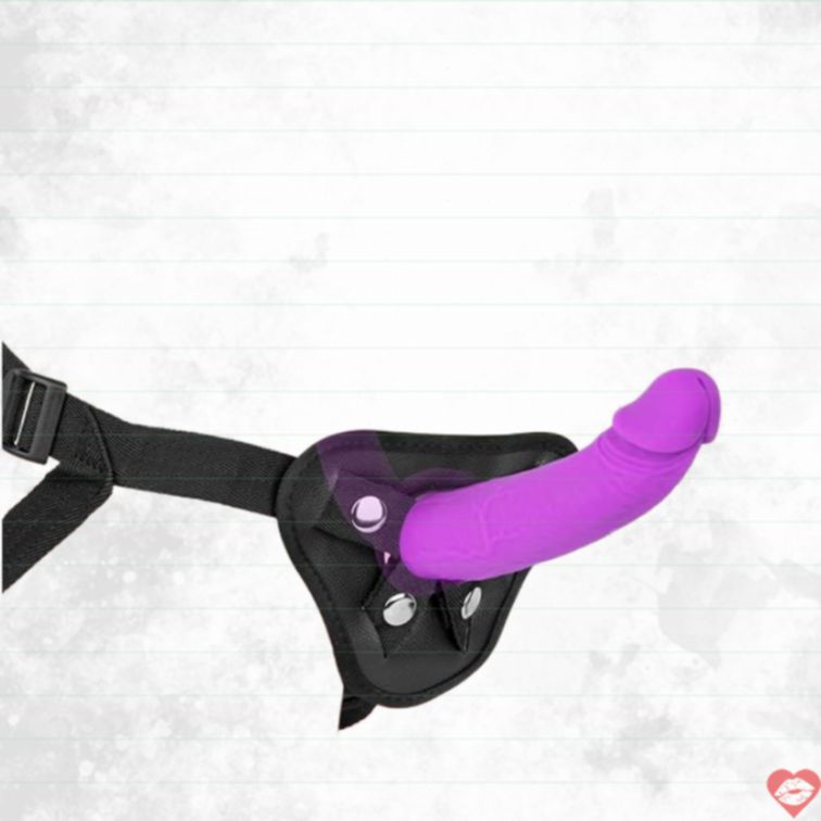 Dildo Đôi Tím 24cm Không Đai Linh Hoạt Siêu Sướng 