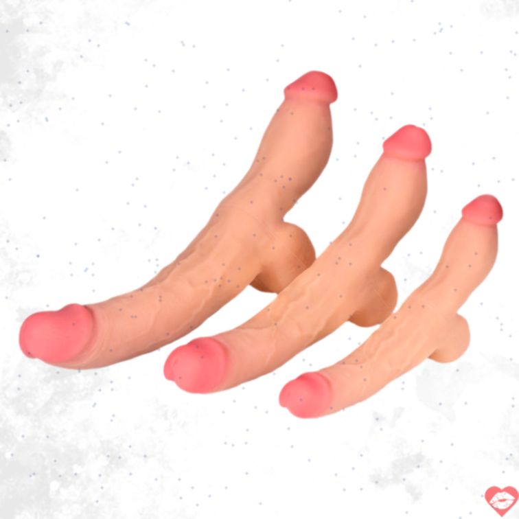 Đôi Đầu Flesh Lesbian 40cm Thật Đeo Đam Mê Nóng Bỏng 