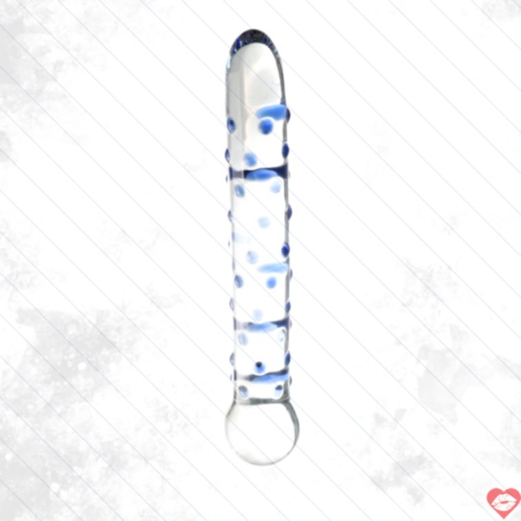 Dildo Thủy Tinh Xanh 19.5cm Điểm G Nóng Bỏng 