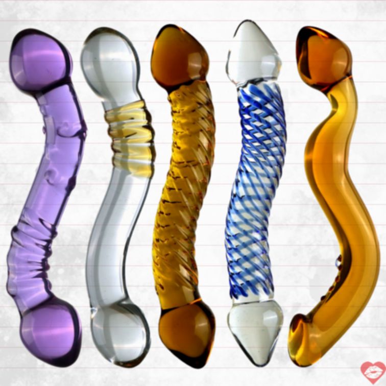 Dildo Glass Purple Rain Tím 18cm Đẹp 
