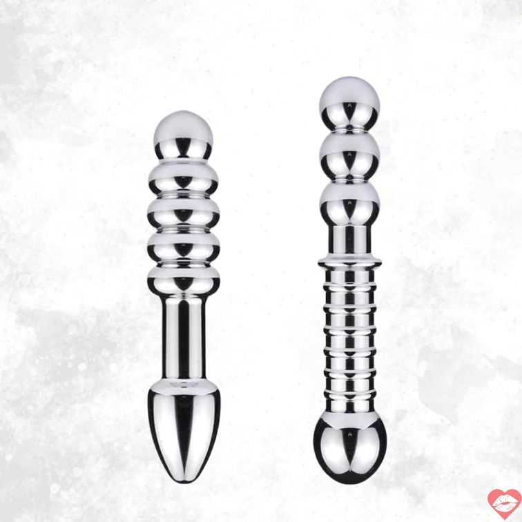 Dildo Kim Loại Đôi 18cm Nhẵn 3.5cm Vệ Sinh Dễ Đa Năng 