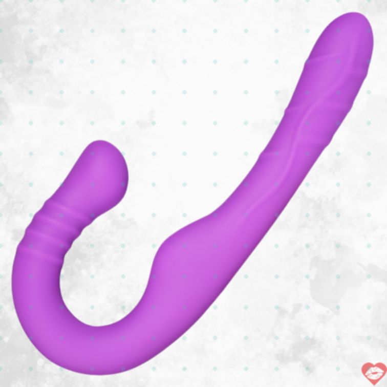 Hook Strapless Dildo Đầu Đôi Tự Do Thân Mật 