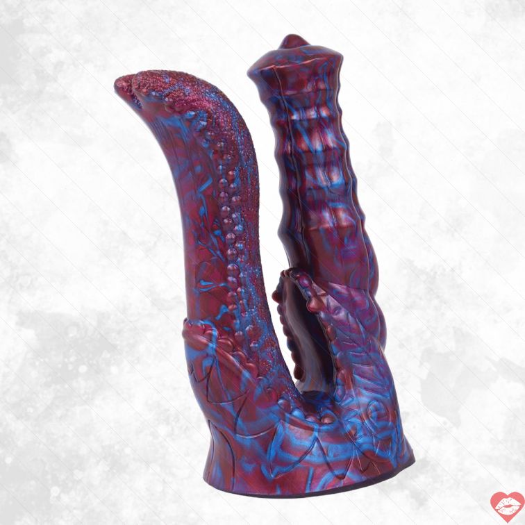 Dildo ngựa Alien DP đen 19cm khổng lồ đam mê 