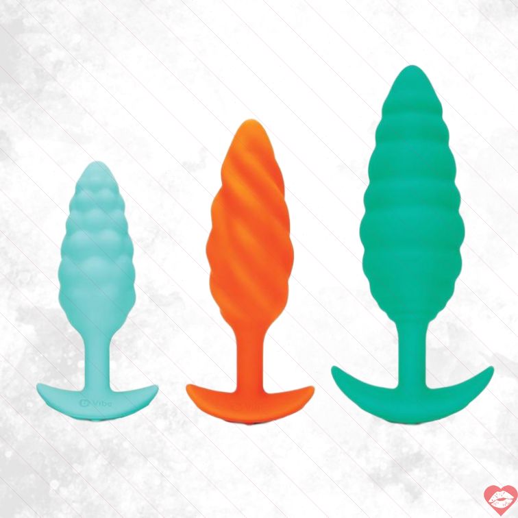 b-Vibe Plug Gợn Sóng Đa Kích Cỡ Siêu Cảm Hậu Môn 