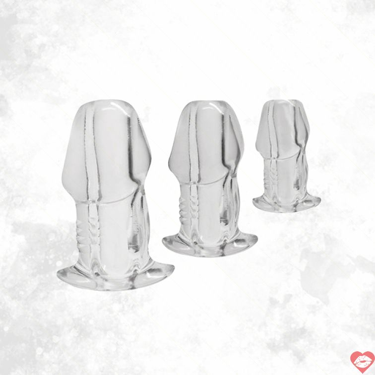 Master Series Dicked plug set trong suốt siêu thực 