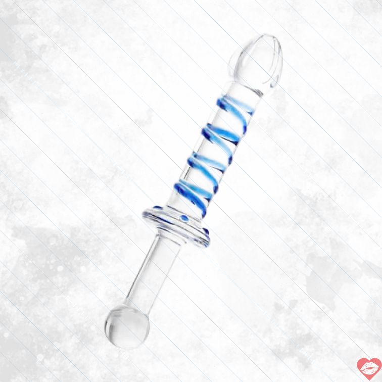 Sexus Spiral Dildo Kính Xanh 23cm Đôi Mịn Vui 