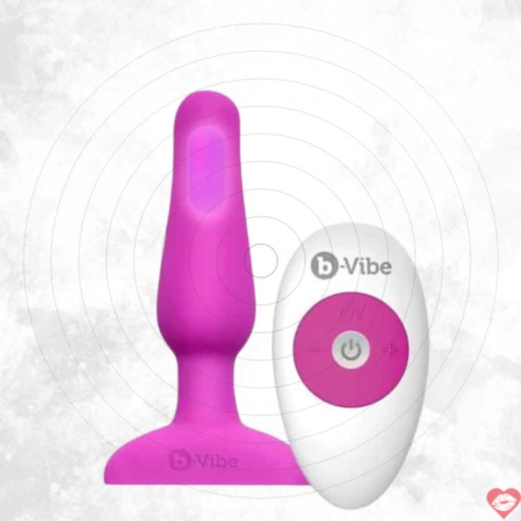 b-Vibe Novice Tím Plug Rung Remote Khám Phá Mới Mẻ 