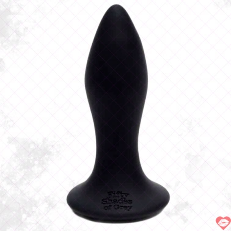 Plug Rung Đít Fifty Shades Đen Mềm 11.5cm Đam Mê Mãnh Liệt 