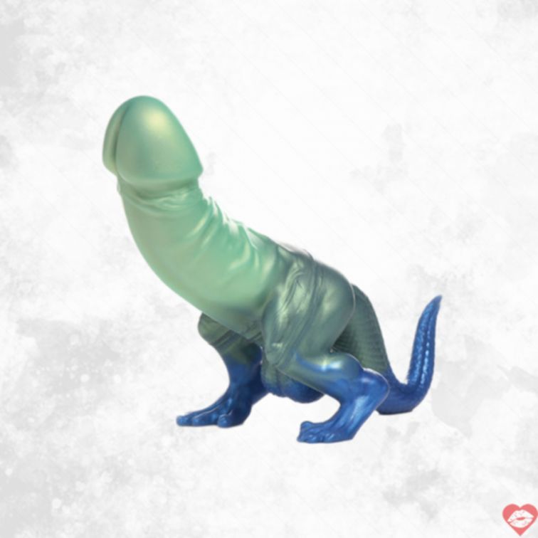 Creature Cocks Jurassic Dildo Xanh Lấp Lánh Fantasy Sống 