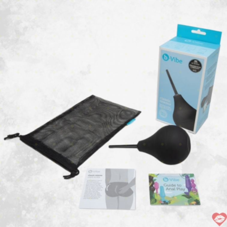 B-Vibe Enema Bulb Kit Làm Sạch Hậu Môn Tiện Lợi 