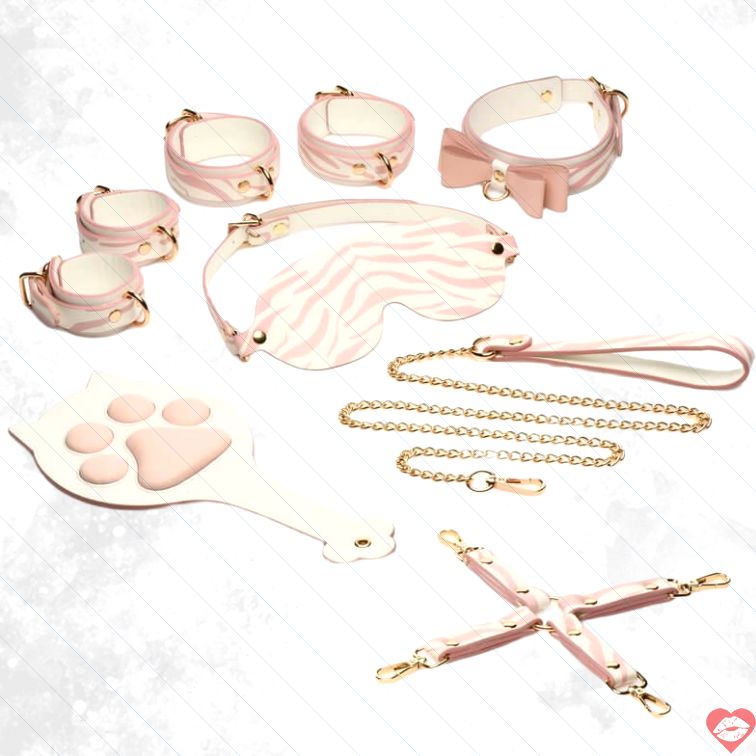 Bộ Bondage Pink Kitty Roleplay Nóng Bỏng Dễ Thương 