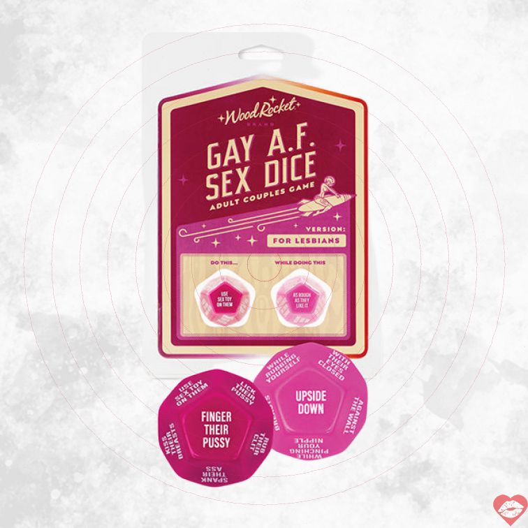 Gay AF Dice Wood Rocket - Xúc Xắc Gay Nóng Bỏng Cặp Đôi 
