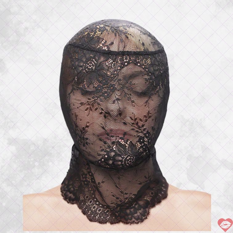 Taboo Lace Hood Mặt Nạ Ren Bí Ẩn Thở Thoáng 