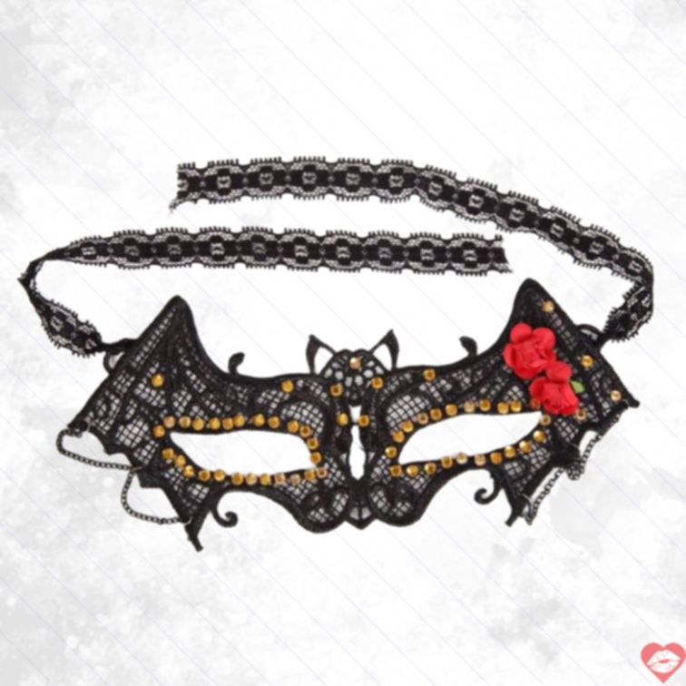 Mask Dơi 4Sexpdream Đen Lấp Lánh Carnavale Quyến Rũ Chết Người 