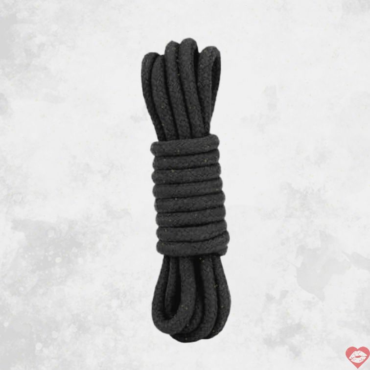Rope Lux Fetish Bông 3m Đen Trói Mềm An Toàn 