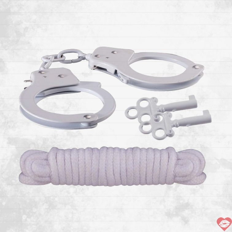 Nasstoys Handcuffs Trắng 300cm Kéo Chơi Phụ Kiện Đẳng Cấp 