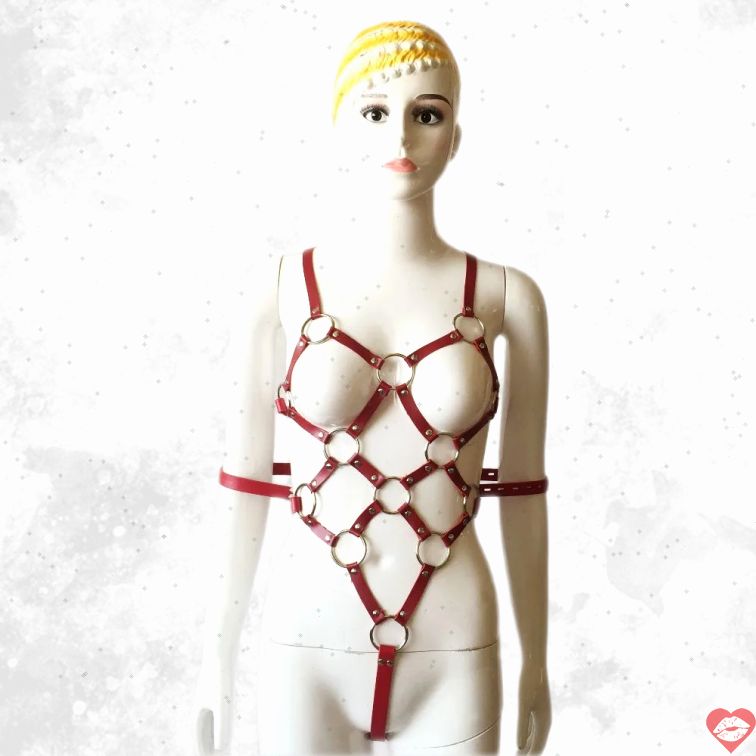 Quần Dây PU Đen Đế Vương Fetish Trói Buộc Chặt 