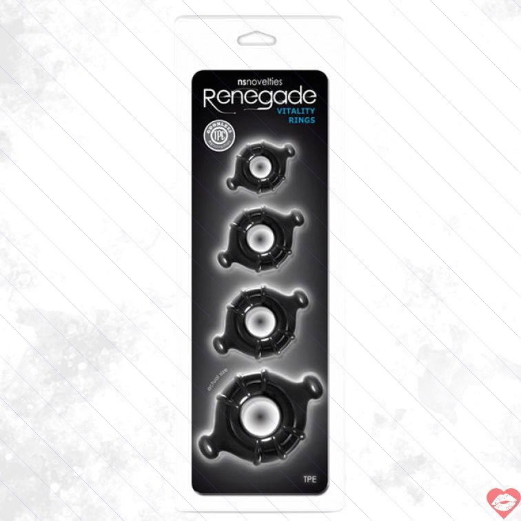 Renegade Cock Ring 4pcs Tăng Lâu Chín Đỉnh Cao 