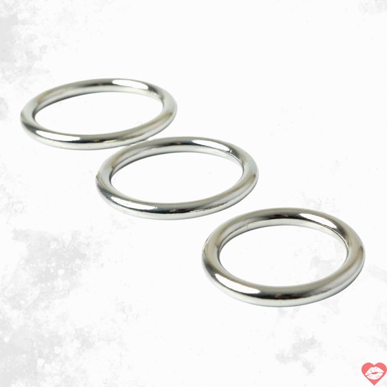 Sportsheets O Ring 3 Miếng Harness Kim Loại Linh Hoạt 