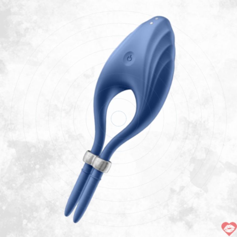 Satisfyer Vòng Rung Cặp Đôi Xanh Đậm Tăng Cường Phê 