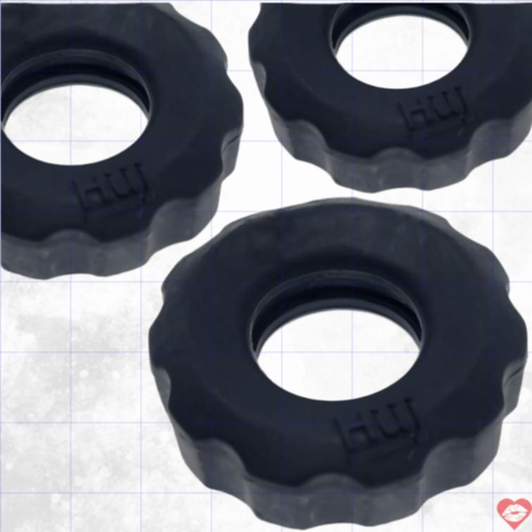 Huj Ring Hunkyjunk Đen 3pcs Bền Tăng Hiệu Suất 