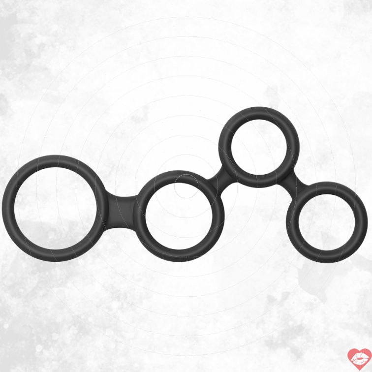 Addicted Ring 4 Khuyên Đen Silicon Bền Thỏa Mãn 