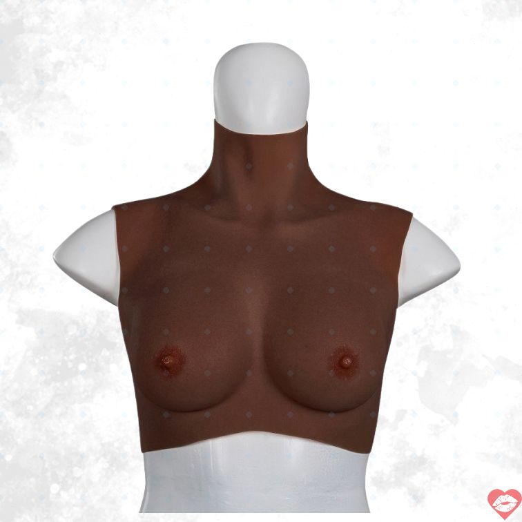 XX-Dreamstoys Breast Đen Silicone Mềm Nâng Ngực Hoàn Hảo 