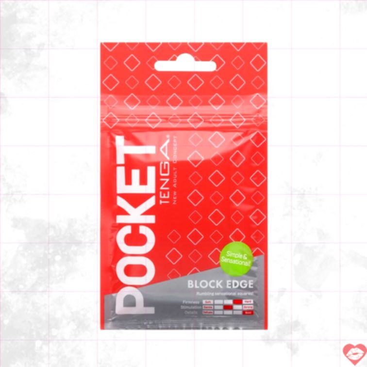 Tenga Túi Tự Sướng Vuông Đen Đỏ Portable Gel Nhật 