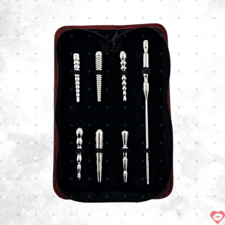 Penis Plug Rouge Thép 7 Miếng Khám Phá Niệu Đạo 