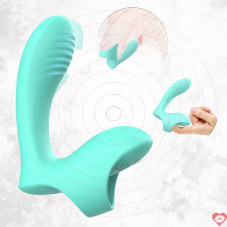 SHD Vibro Ngón Tay 9 Tần Kép Cặp Đôi Siêu Cực Khoái 