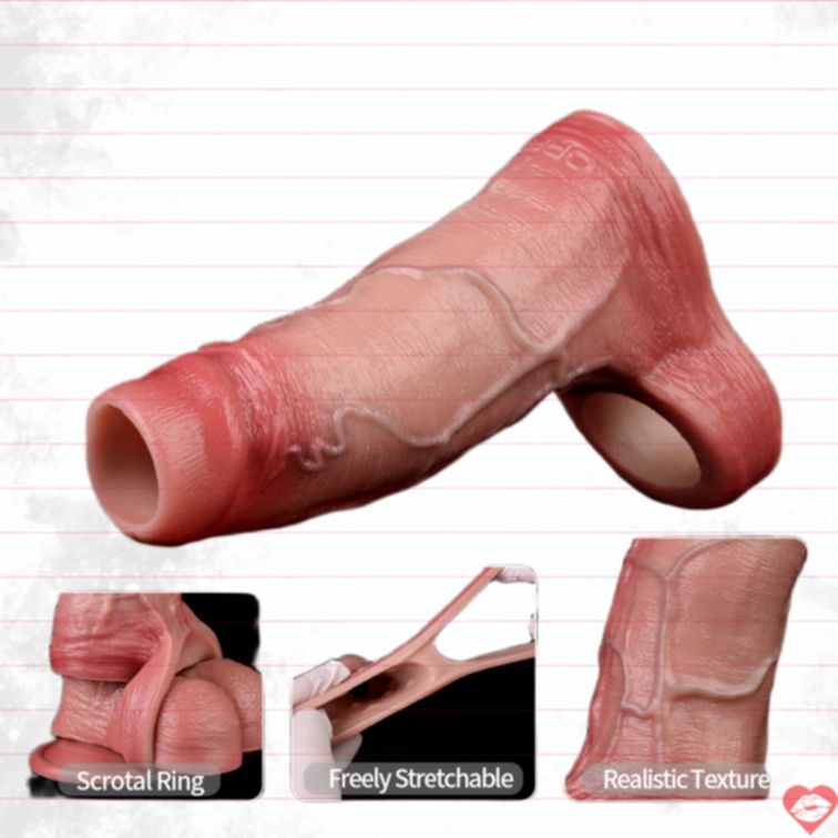 FAAK 5029 Sleeve Kéo Dài Gân Guốc Dương Vật Siêu Thực 