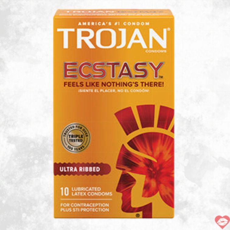 Trojan Ecstasy Ribbed Sườn Sâu Cực Cảm 