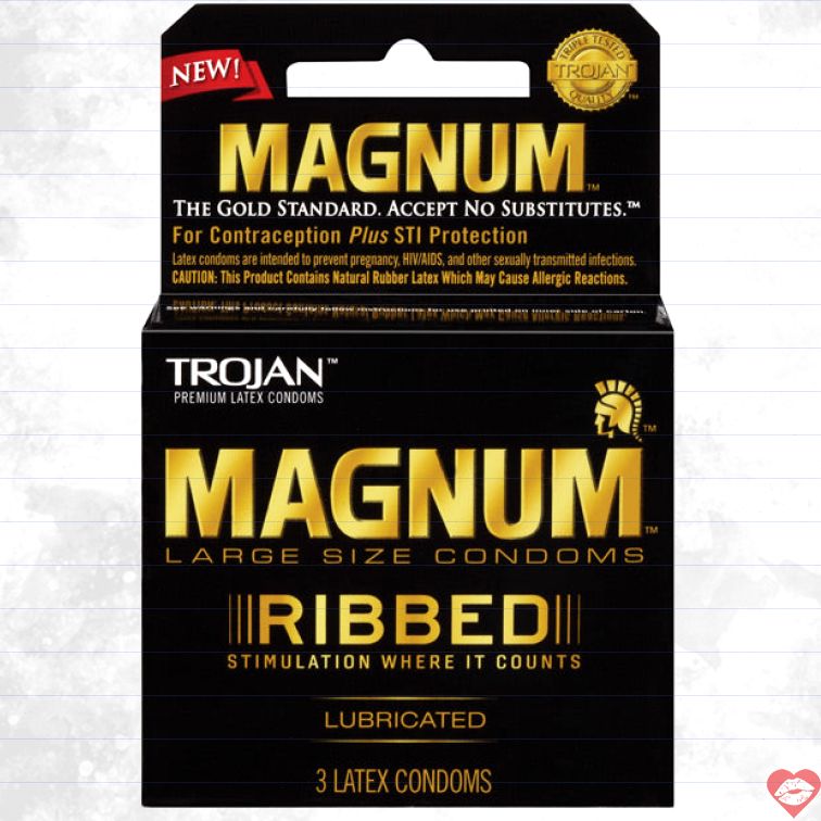 Trojan Magnum Ribbed XL Gân Sóng Tăng Cảm Xúc Hoang Dã 