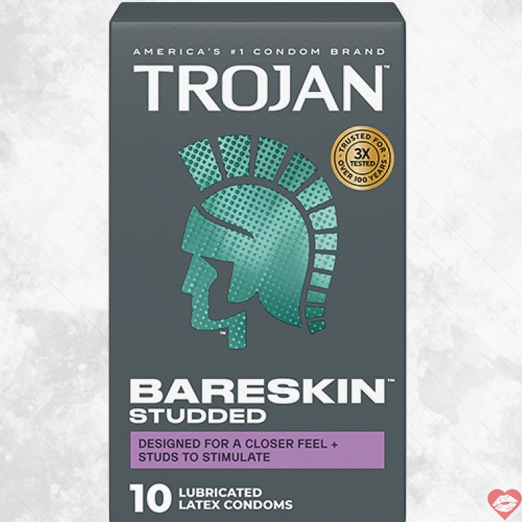 Bao Trojan Studded Mỏng Gân Nhạy Cảm Tột 