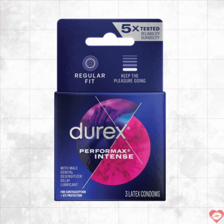Durex Intense Ribs Dots Bao Trì Hoãn Cực Khoái 