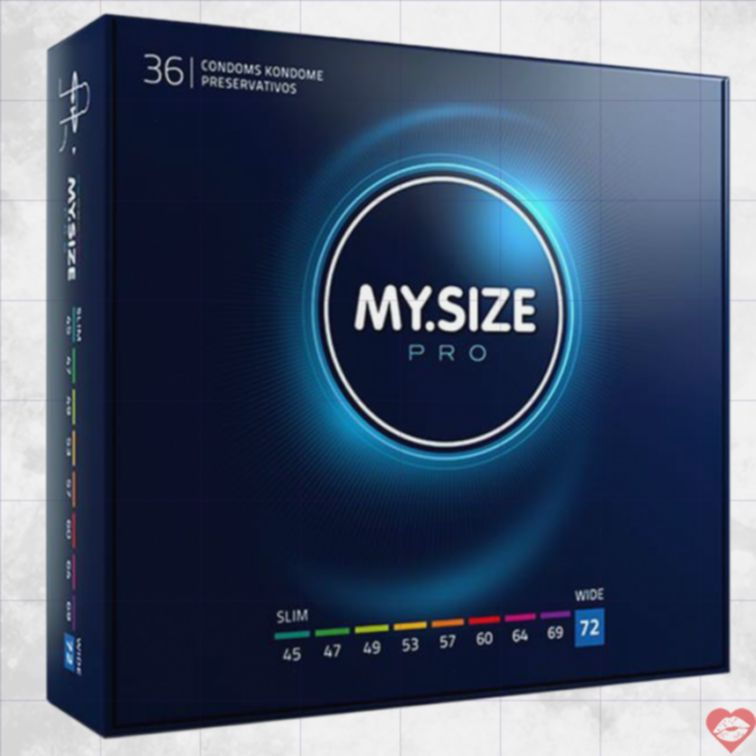 MY.SIZE PRO 72 Lớn 36 Cái Vừa Khít Siêu Mỏng 