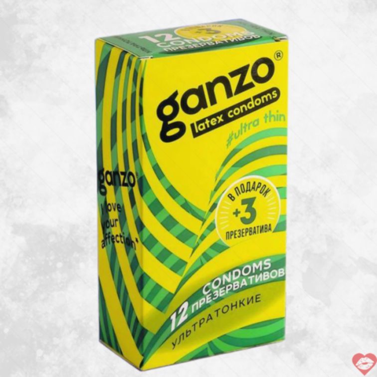 Ganzo Ultra Thin Bao Cao 15s Mỏng Tự Nhiên Chân Thực 