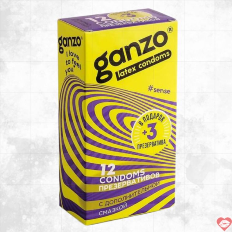 Ganzo Sense Bao Mỏng 15pcs 5.2cm Tự Nhiên Siêu Mỏng 