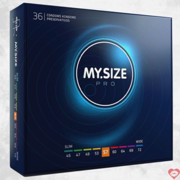 MY.SIZE PRO 57 Mỏng Latex 36pcs Vừa Vặn Tột Độ 