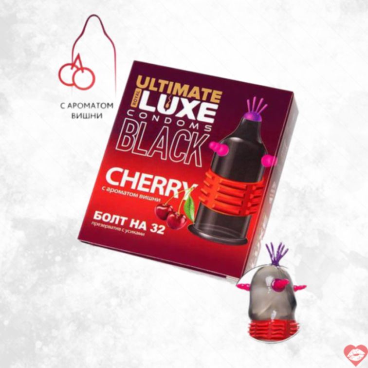 Bao Cao Su Luxe Black Bolt Đen Cherry Kích Thích Nồng Cháy 